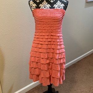 COPY - Strapless Pink ruffled Dress by EXPRESS